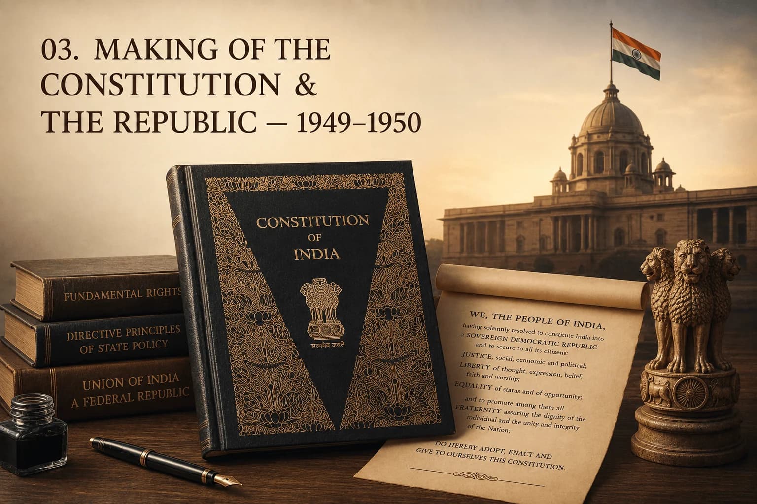 Making of the Constitution & the Republic — 1949–1950
